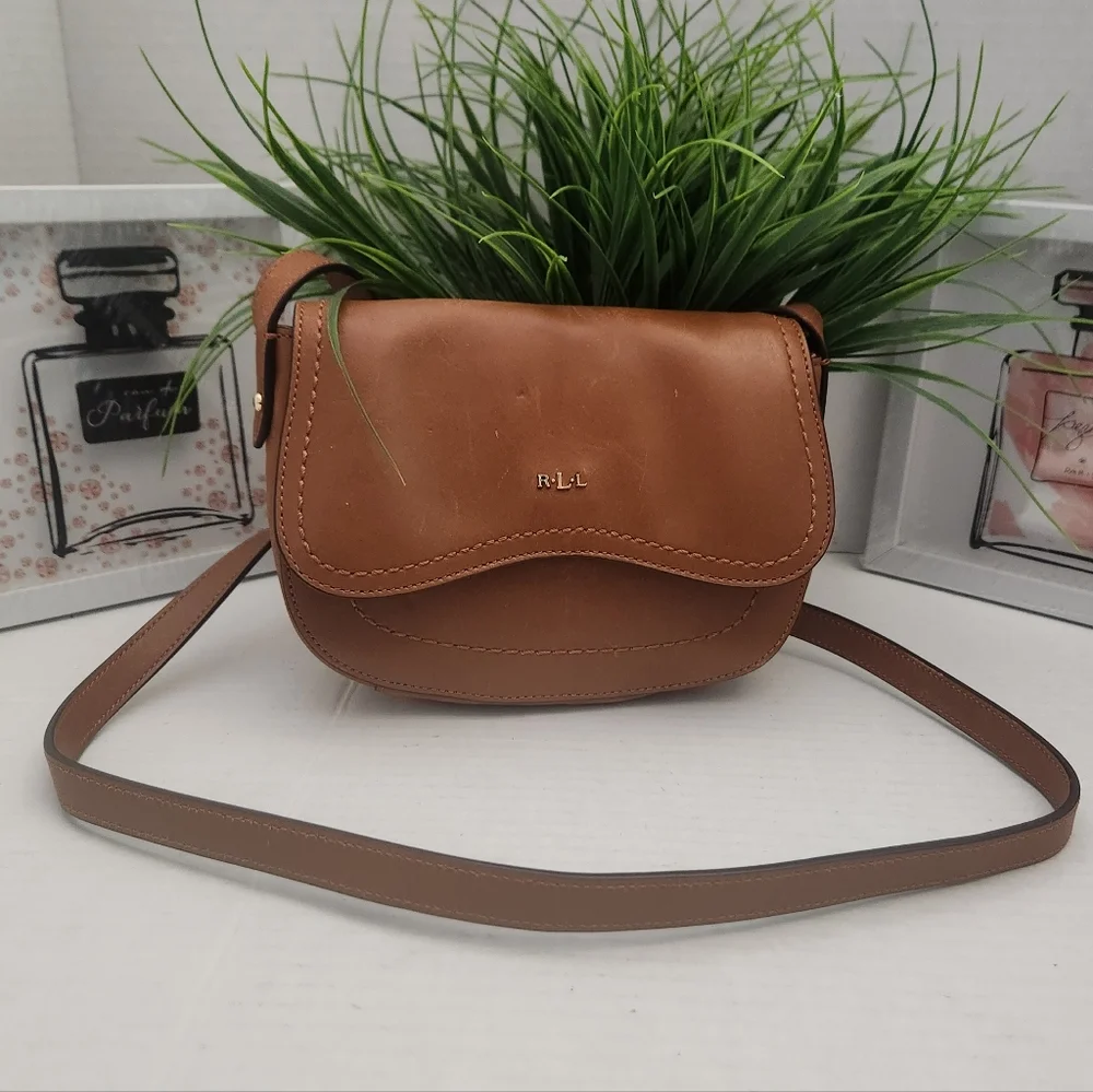 Ralph Lauren Bag Brown Crossbody Saddle Bag